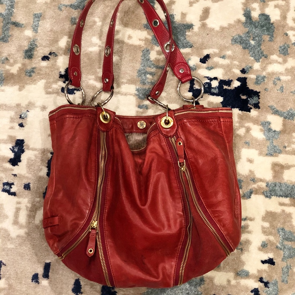 Cole Haan red leather purse - Picture 1 of 6